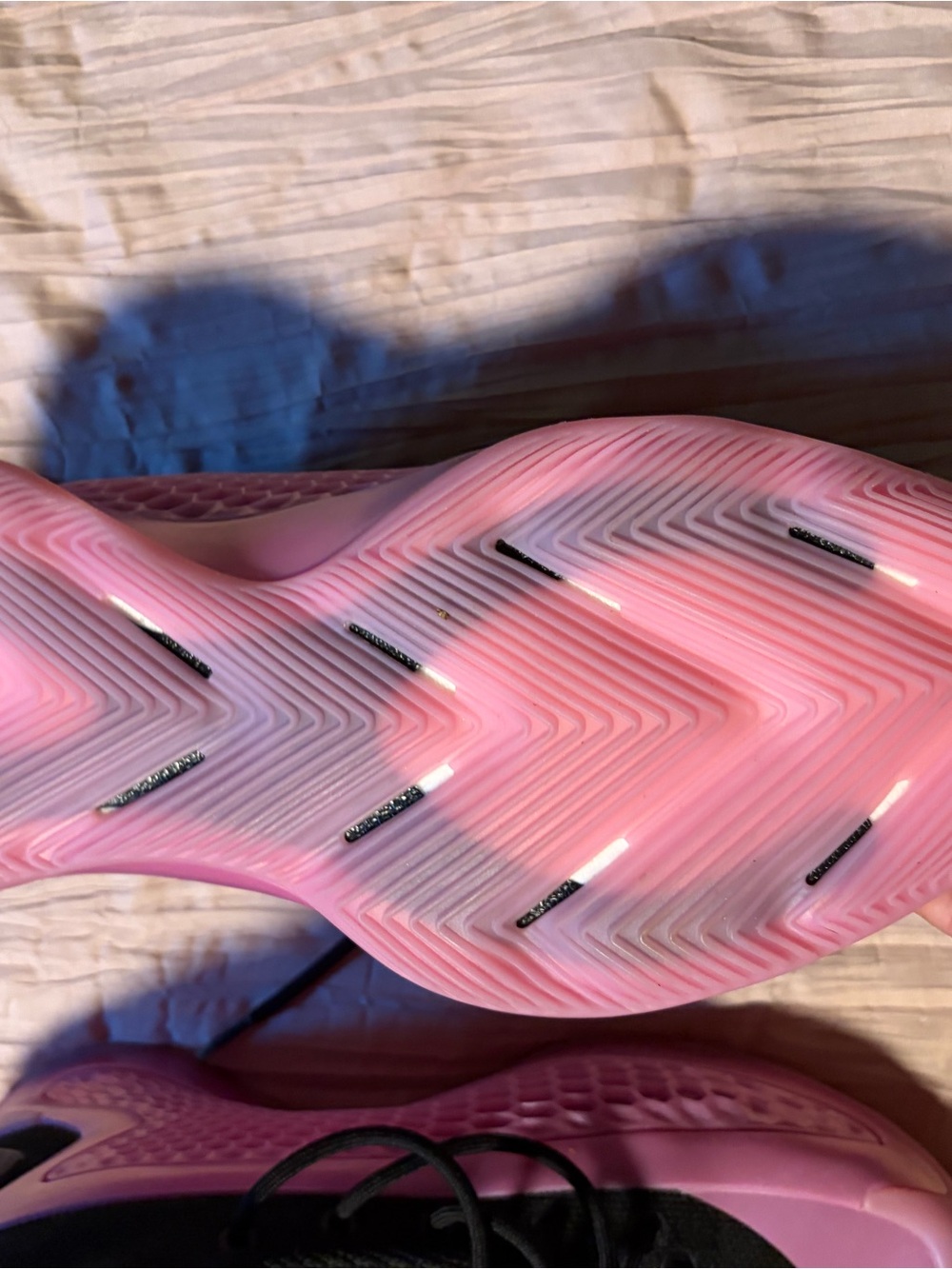 adidas Black and Pink Men's Anthony Edward’s Adidas A1 Athletic Sneakers - Picture 3 of 3